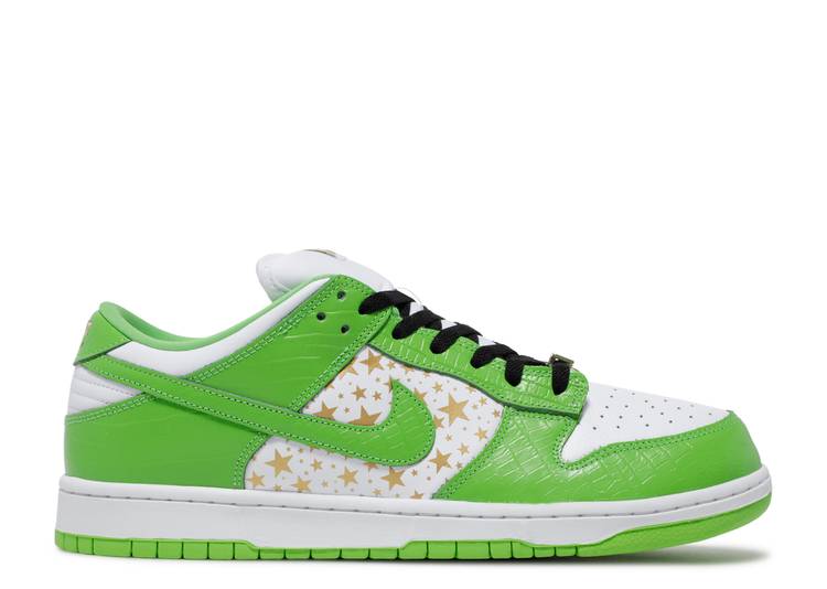 NIKE SB DUNK LOW OG QS X SUPREME 'MEAN GREEN' DH3228-101