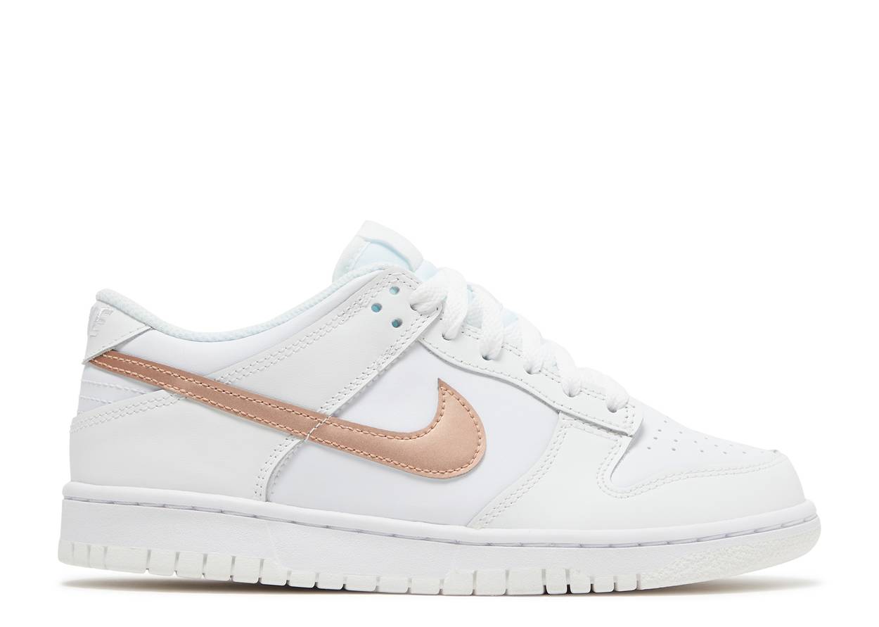 NIKE DUNK LOW 'WHITE METALLIC RED BRONZE' GS DH9765-100